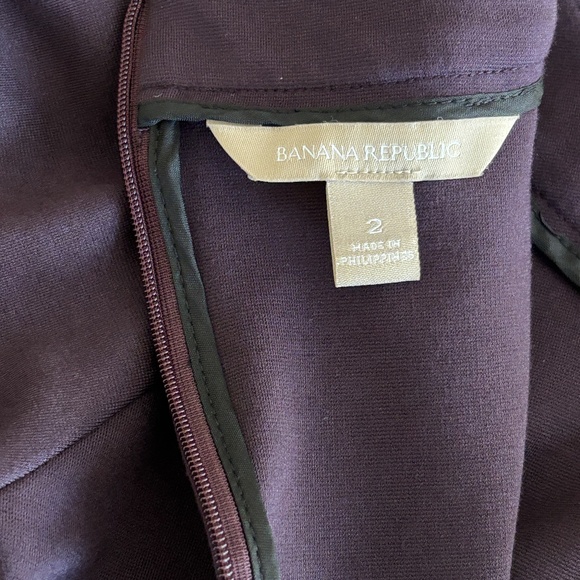 Banana Republic 3/4 Sleeve Jersey Sheath Dress - Purple Size 2 - Picture 6 of 7